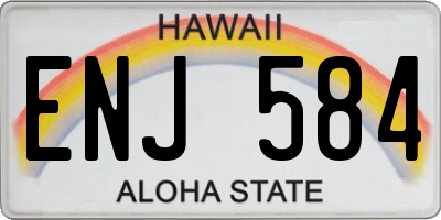 HI license plate ENJ584