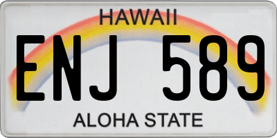 HI license plate ENJ589