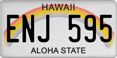 HI license plate ENJ595
