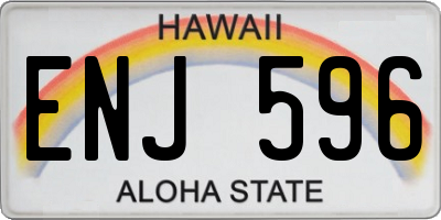HI license plate ENJ596