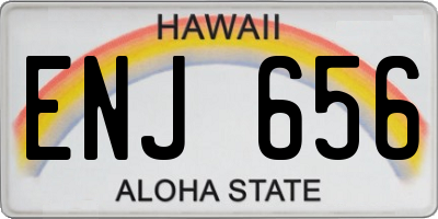 HI license plate ENJ656