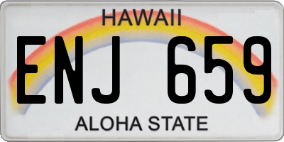 HI license plate ENJ659