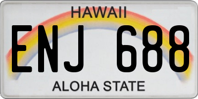 HI license plate ENJ688