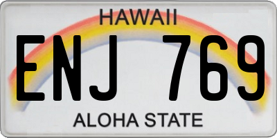 HI license plate ENJ769