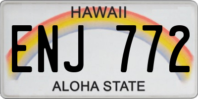 HI license plate ENJ772