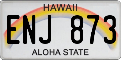 HI license plate ENJ873
