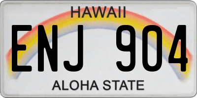 HI license plate ENJ904