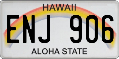 HI license plate ENJ906