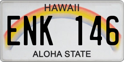 HI license plate ENK146
