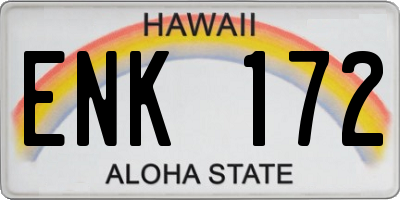 HI license plate ENK172