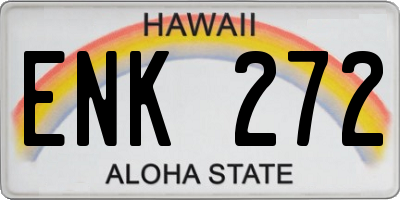 HI license plate ENK272