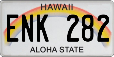 HI license plate ENK282