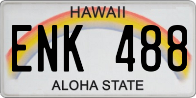 HI license plate ENK488