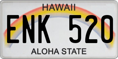 HI license plate ENK520
