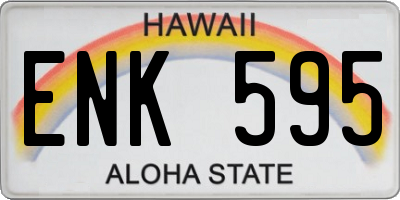 HI license plate ENK595