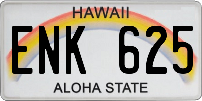 HI license plate ENK625
