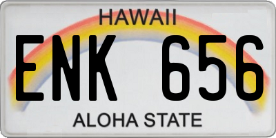 HI license plate ENK656