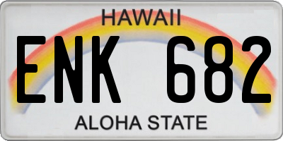 HI license plate ENK682