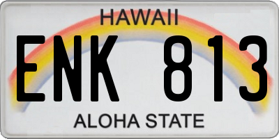 HI license plate ENK813