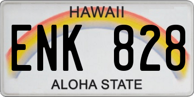 HI license plate ENK828