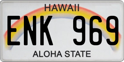 HI license plate ENK969