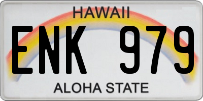 HI license plate ENK979