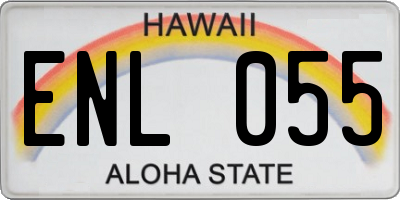 HI license plate ENL055