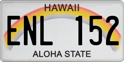 HI license plate ENL152