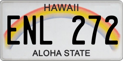 HI license plate ENL272