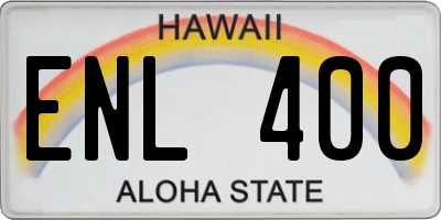 HI license plate ENL400