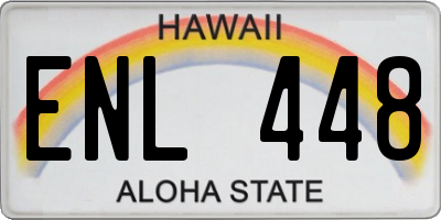 HI license plate ENL448