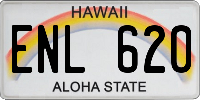 HI license plate ENL620