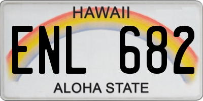 HI license plate ENL682
