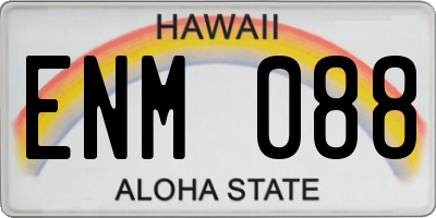 HI license plate ENM088