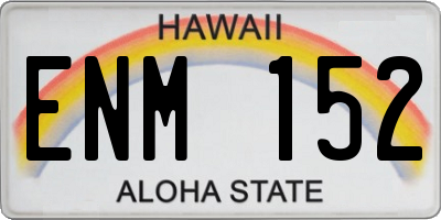 HI license plate ENM152
