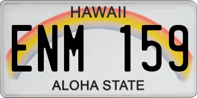 HI license plate ENM159