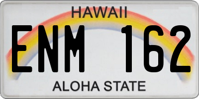 HI license plate ENM162