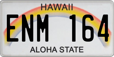 HI license plate ENM164