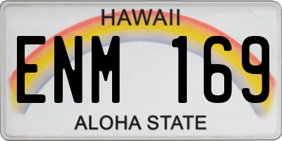 HI license plate ENM169