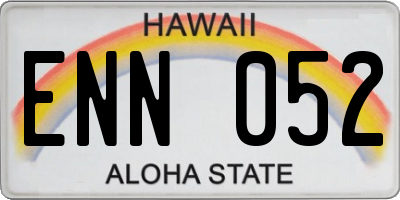 HI license plate ENN052
