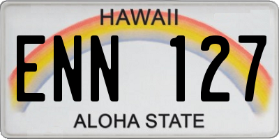 HI license plate ENN127