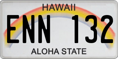 HI license plate ENN132