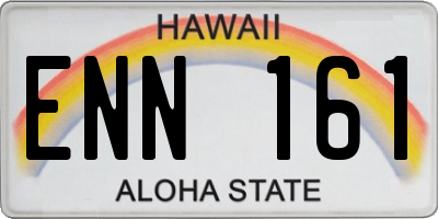 HI license plate ENN161