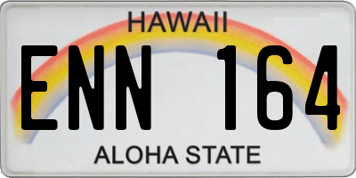 HI license plate ENN164