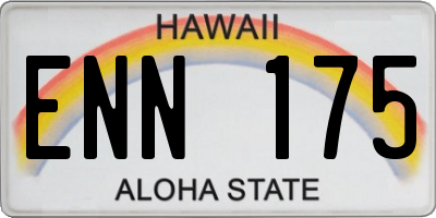 HI license plate ENN175