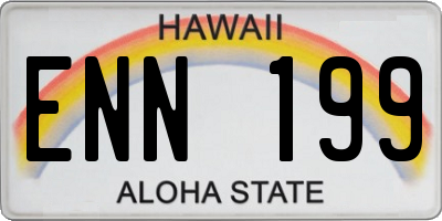 HI license plate ENN199