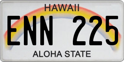 HI license plate ENN225