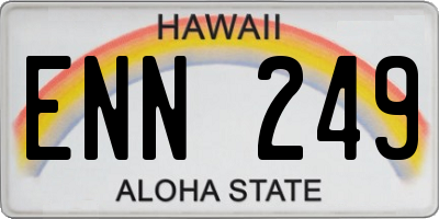 HI license plate ENN249