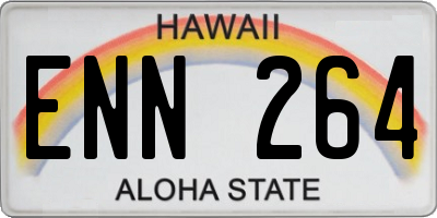 HI license plate ENN264