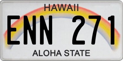 HI license plate ENN271